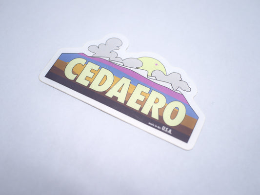 Cedaero Mountains Sticker