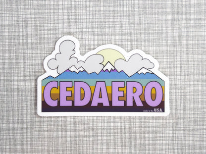 Cedaero Mountains Sticker