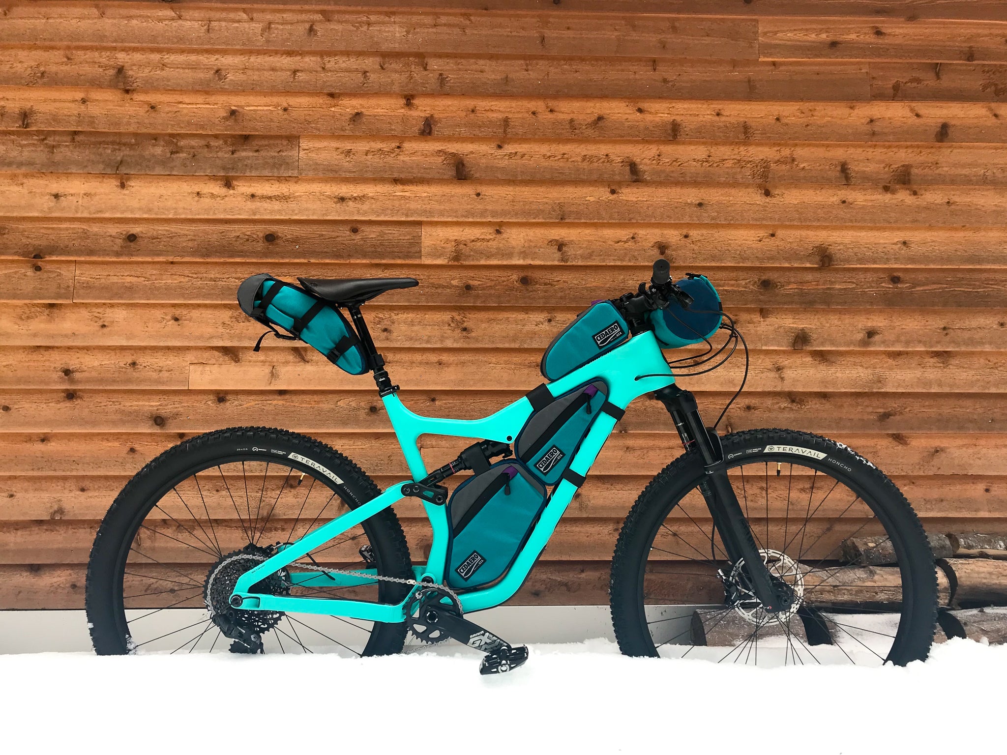 Bike Frame Bikepacking 29er Custom Full Suspension Frame Pack