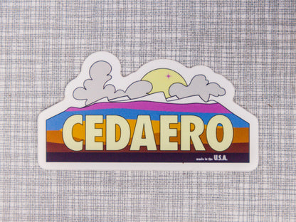 Cedaero Mountains Sticker