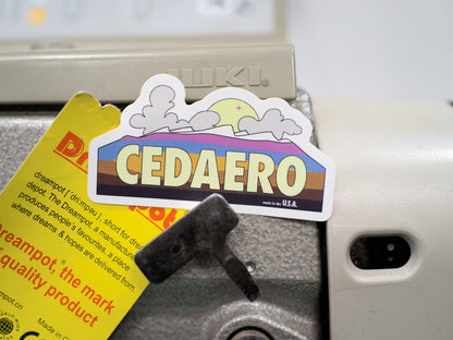 Cedaero Mountains Sticker