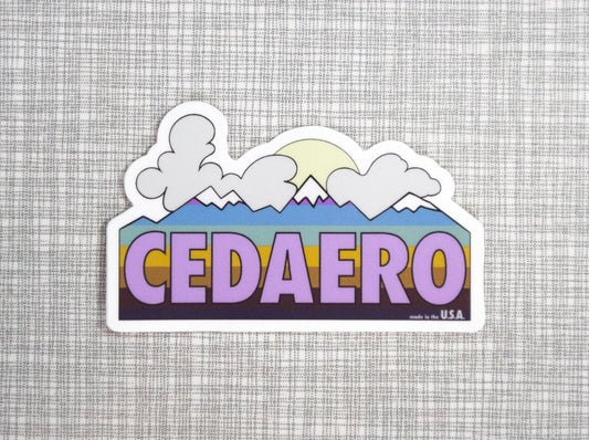 Cedaero Mountains Sticker